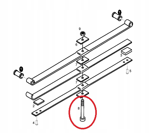 06.09019-0032, 06090190032 - РЕССОРНЫЙ ВИНТ MAN TGS M16X1, 5X150
