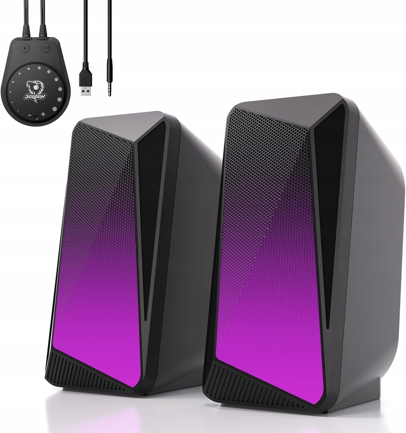 Soulion C30 Bluetooth Pc reproduktor s Led diodami, Aux vstup 3,5 mm, Usb