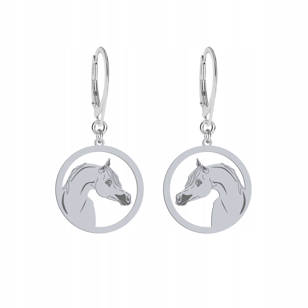 Stříbrné Náušnice s arabským koněm 925 Dárek Šperky Žena Gravírování