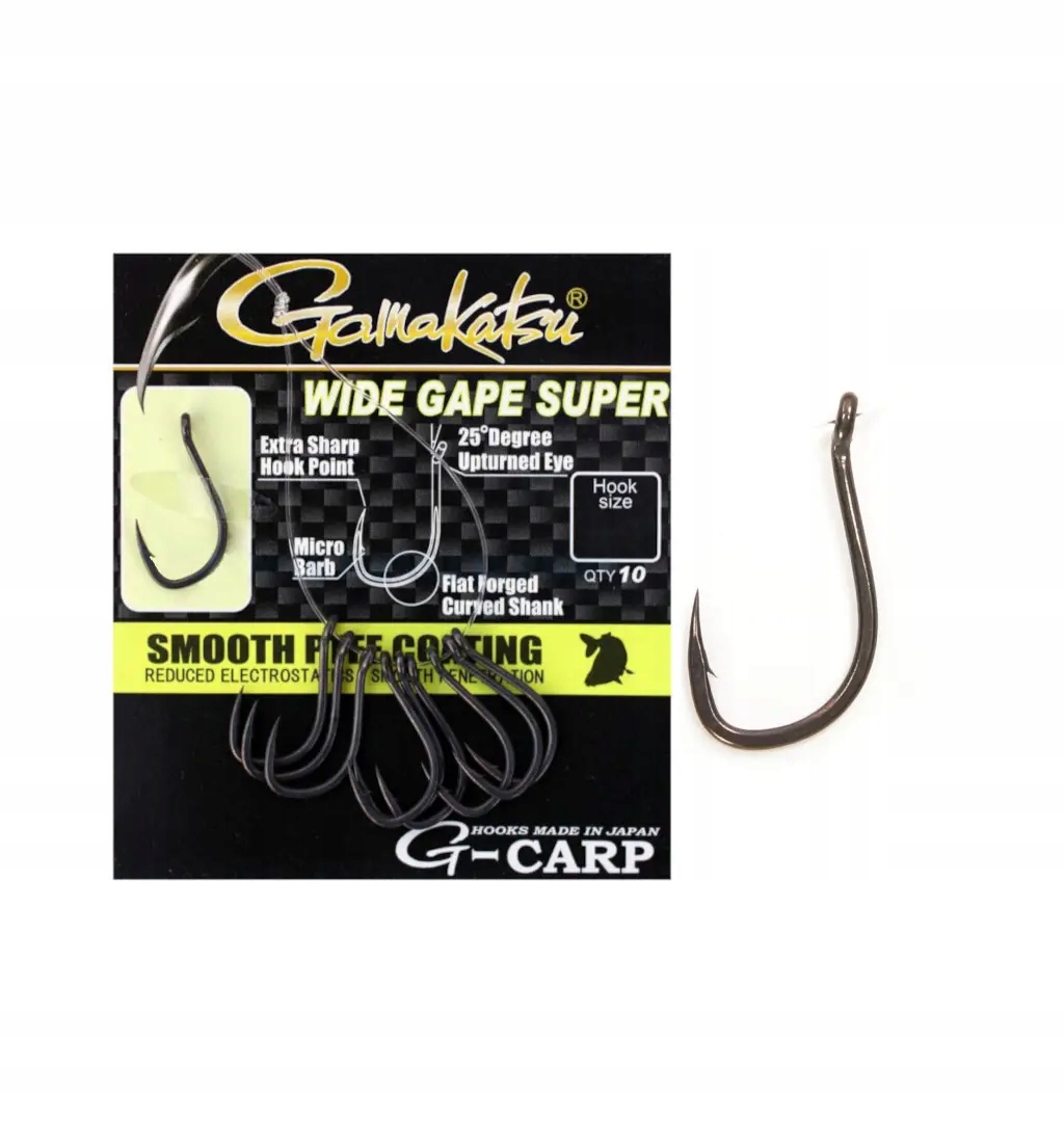 Haczyki Gamakatsu G-Carp Wide Gape Hooks 8