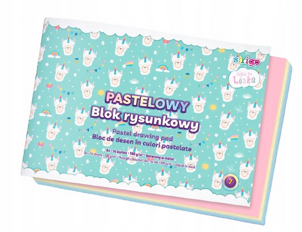 

Strigo Blok Rysunkowy Pastelowy A4 Hejka tu Lenka