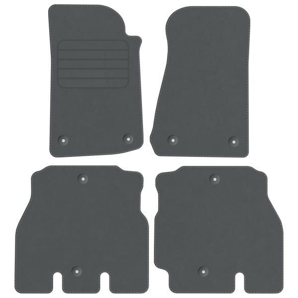 Jeep Wrangler Jl 4d 18- velurové koberce Com Šedé
