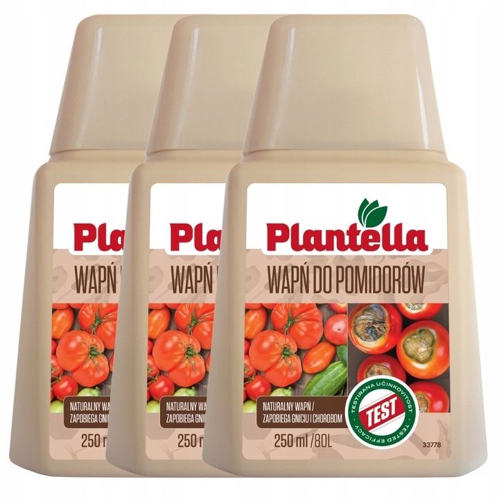 Nawóz Wapń Płyn Do Pomidorów Ogórków Papryki Cebuli Warzyw 250ML (3 Szt)