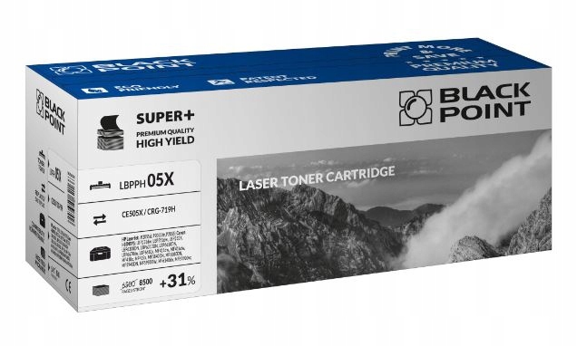 Black Point toner CE505X LBPPH05X czarny 8500 stron Hp Canon laserowa