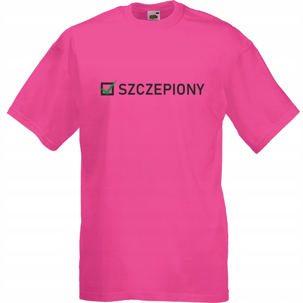 

Koszulka szczepiony szczepienia zabawny nadruk S