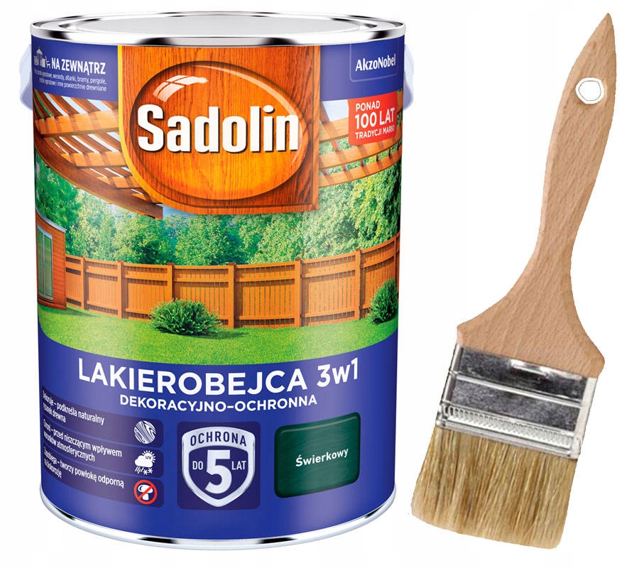 

Sadolin Lakierobejca do drewna 3w1 5L Świerkowy