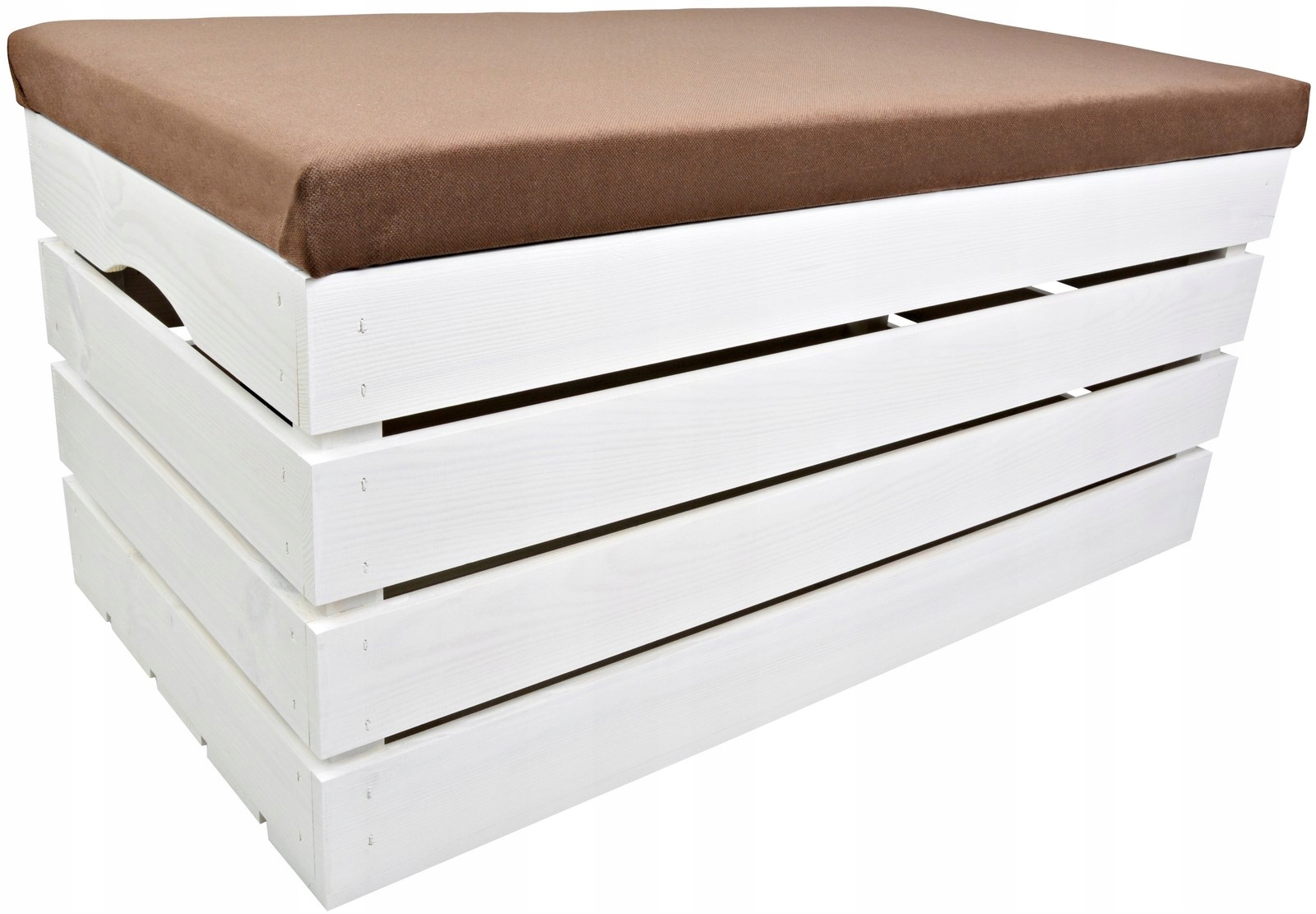 Bílá Taburet Velký Borovicový Kufr Úložný Prostor Boty Hračky