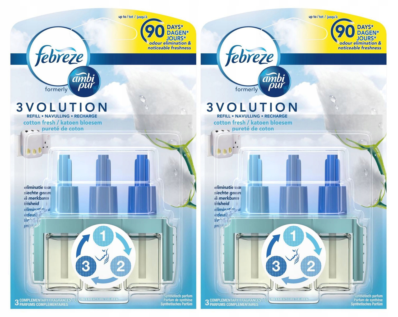 Ambi Pur 3Volution KWIATY BAWEŁNY wkład zapas 2x20ml