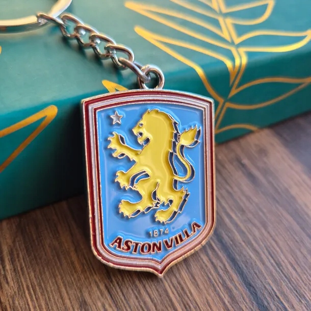 Brelok Aston Villa gadżet kibica Metal Kolorowy Premier League Cash