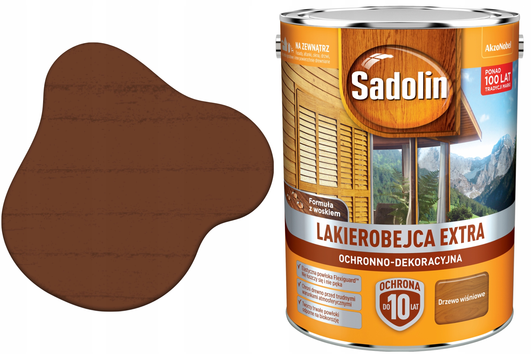 Sadolin Výkonná lakovací lazura na dřevo Extra Třešňové dřevo 5L