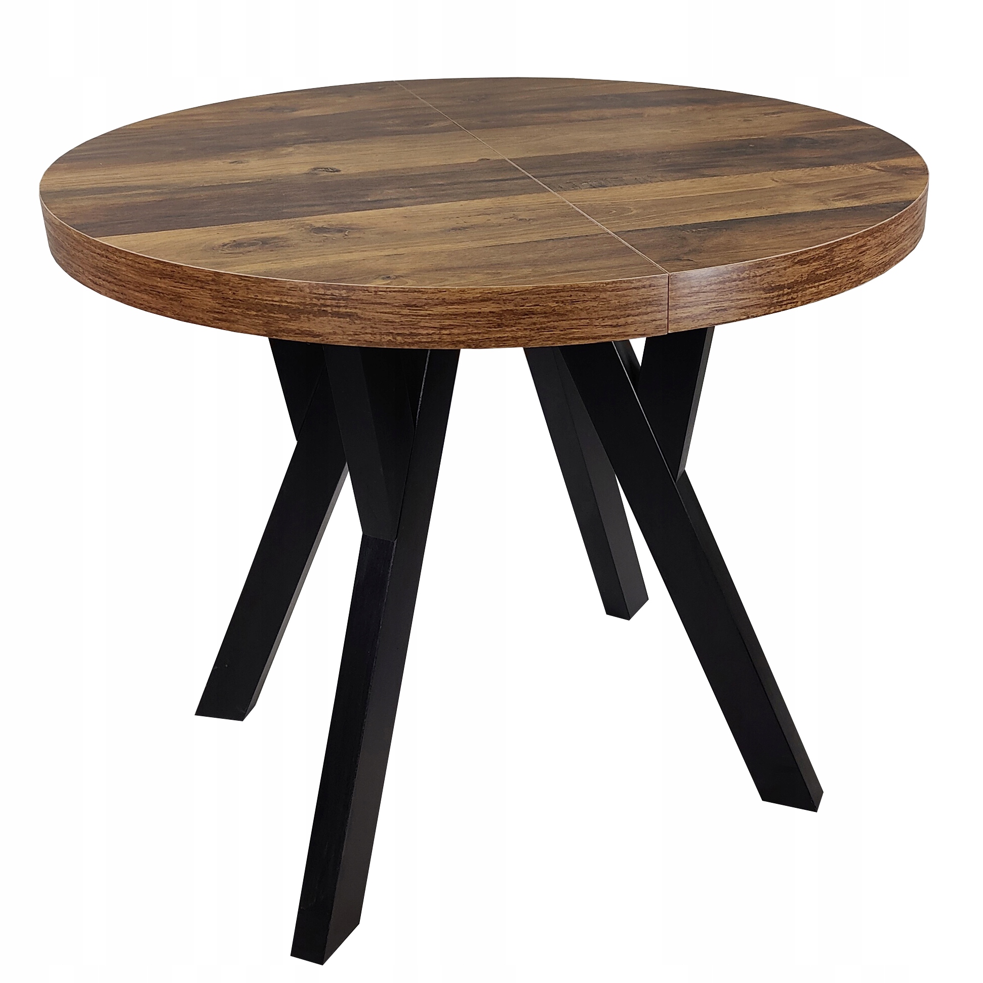 Stół Czarny okrągły rozkładany DĄB HUNTON Ø100/200