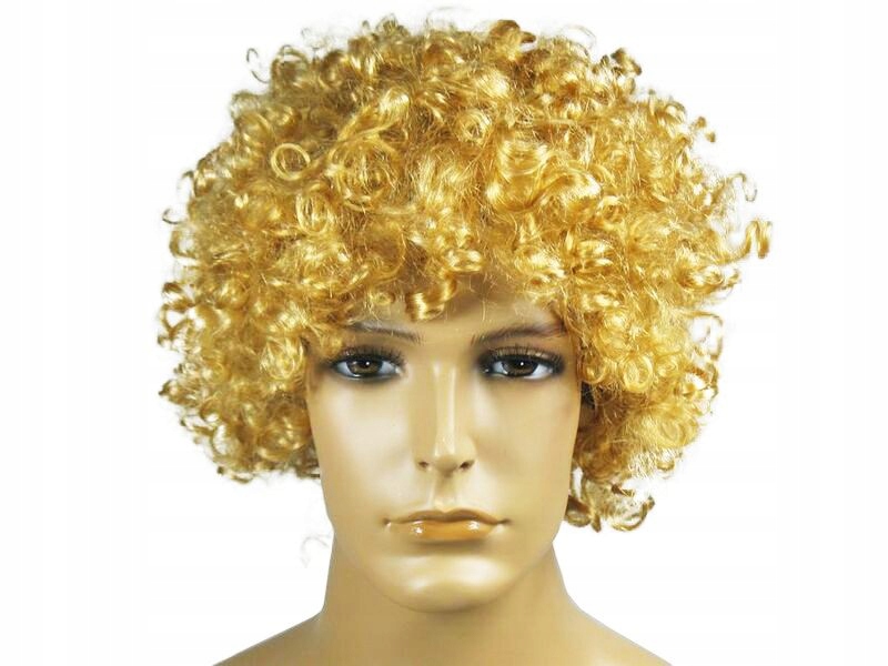 

Peruka Afro Blond Blondynka Kręcone Włosy
