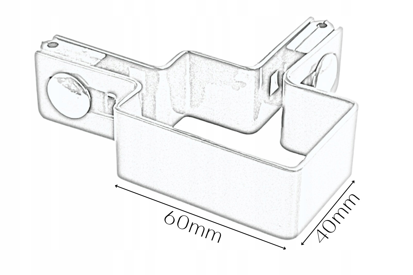 Obejma słupka 60x40 narożna antracyt komplet Kod producenta OB-012