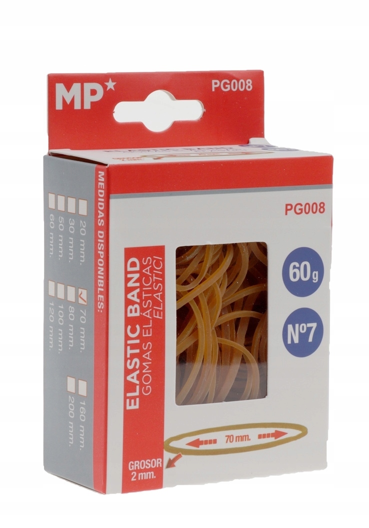 

Gumki Recepturki 60 G 2 mm x 70 mm 8403