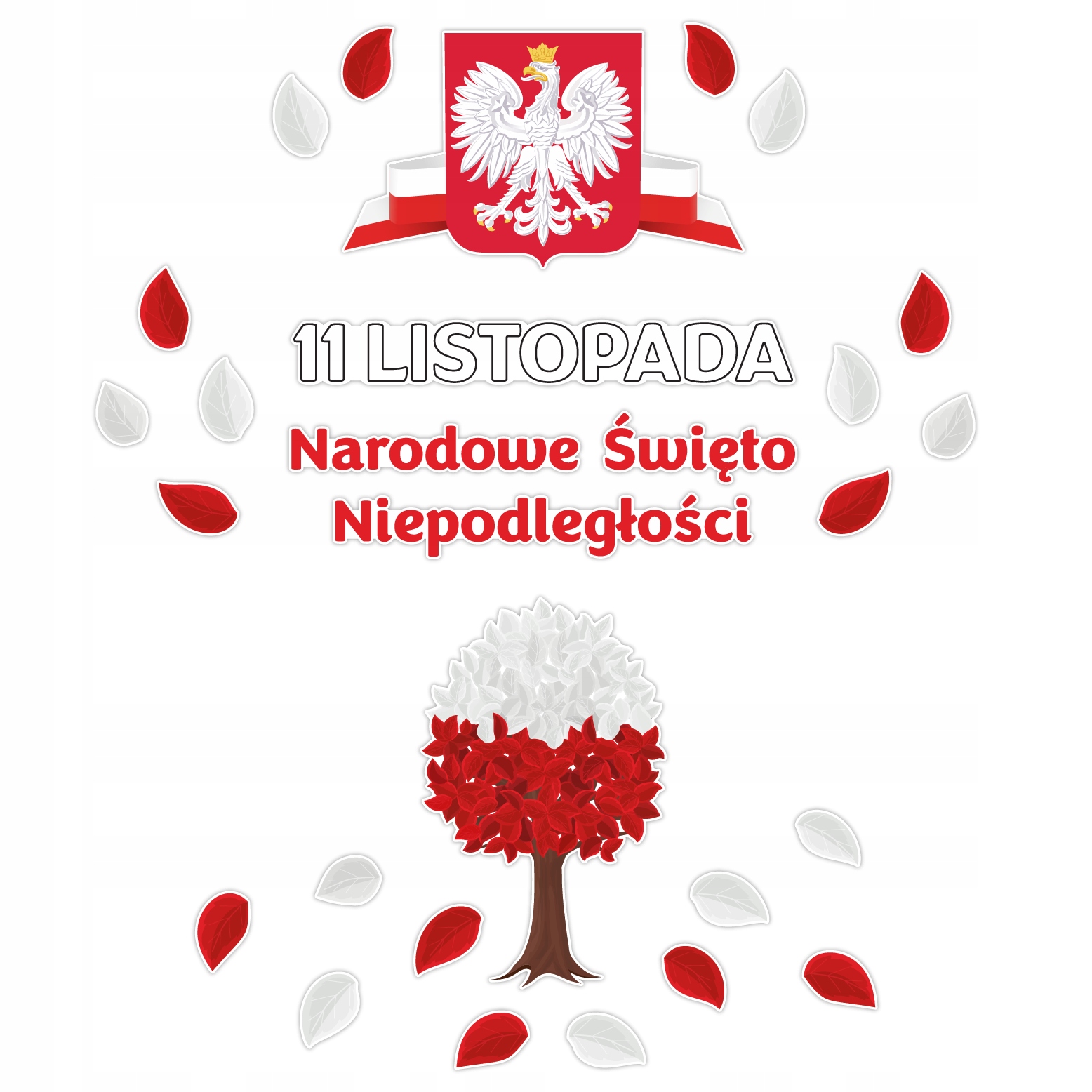 DEKORACJA PATRIOTYCZNA - 11 LISTOPADA NARODOWE ŚWIĘTO NIEPODLEGŁOŚCI (DUŻA)