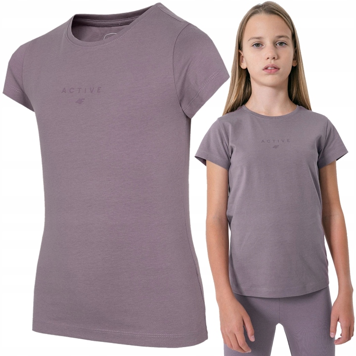 

Koszulka Dziewczeca 4F Sportowa T-shirt Bawełniana