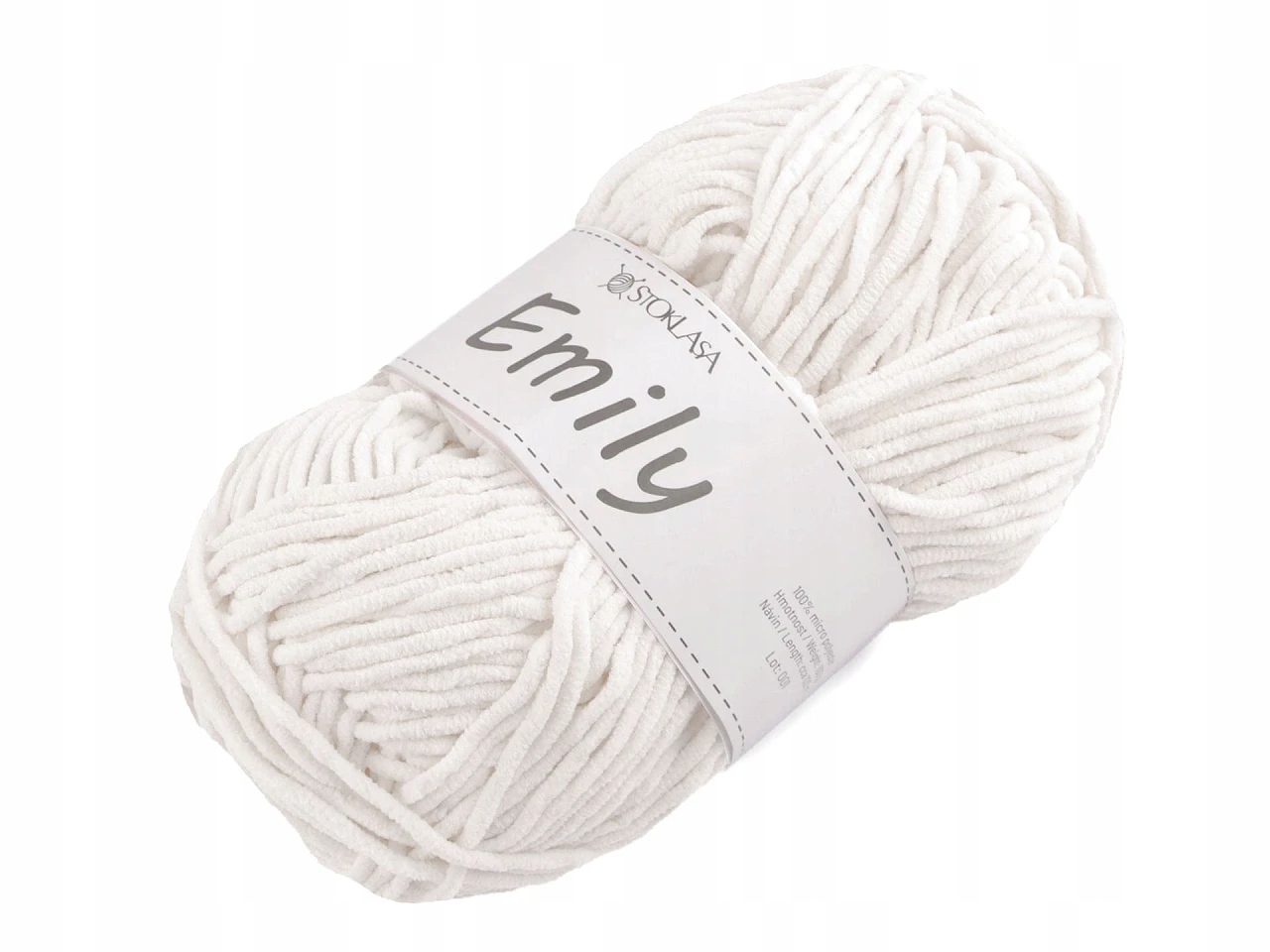 Włóczka chenille Emily 100 g biały
