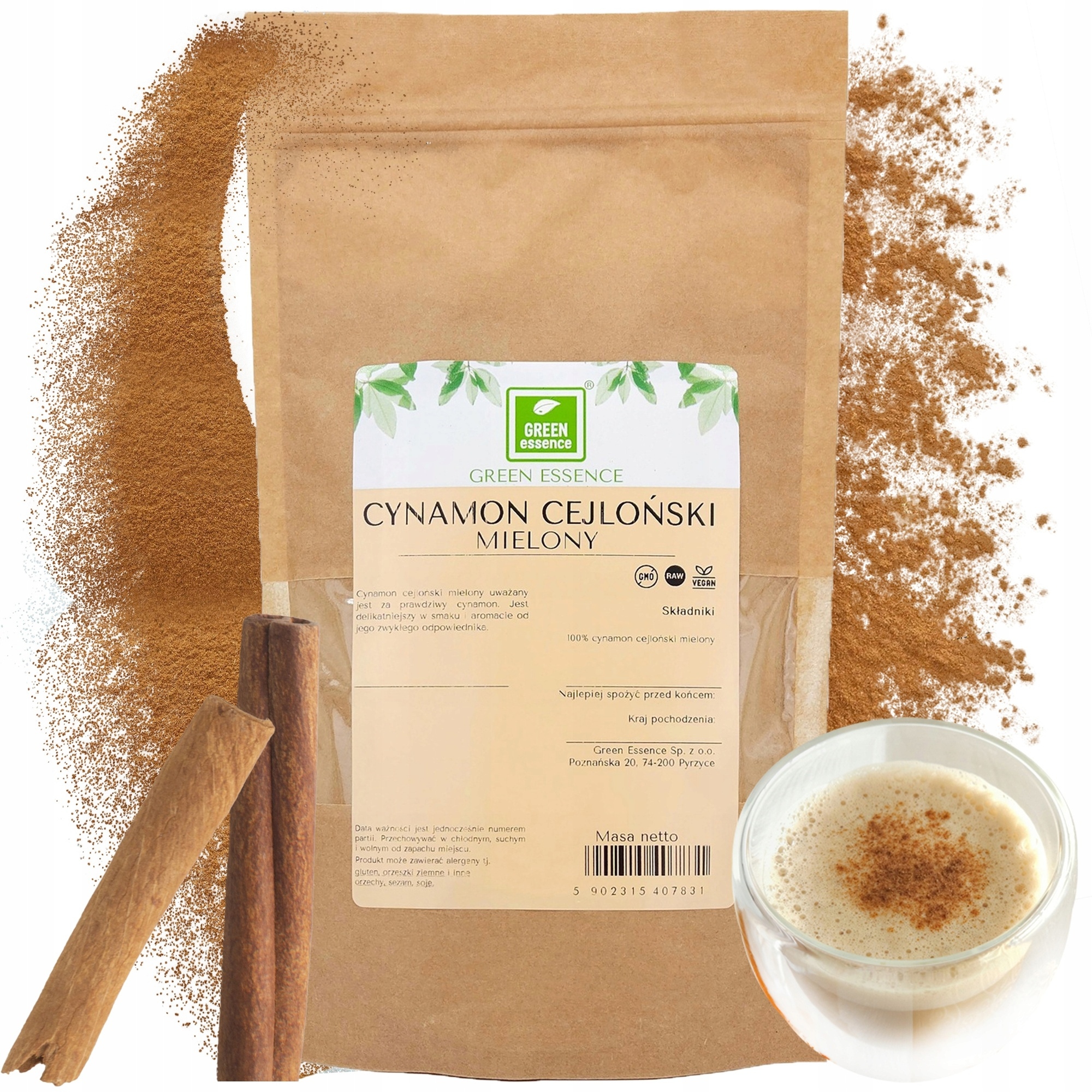 Levně Cejlonská Skořice mletá 1 kg originální aromatická vysoká kvalita 1000 g