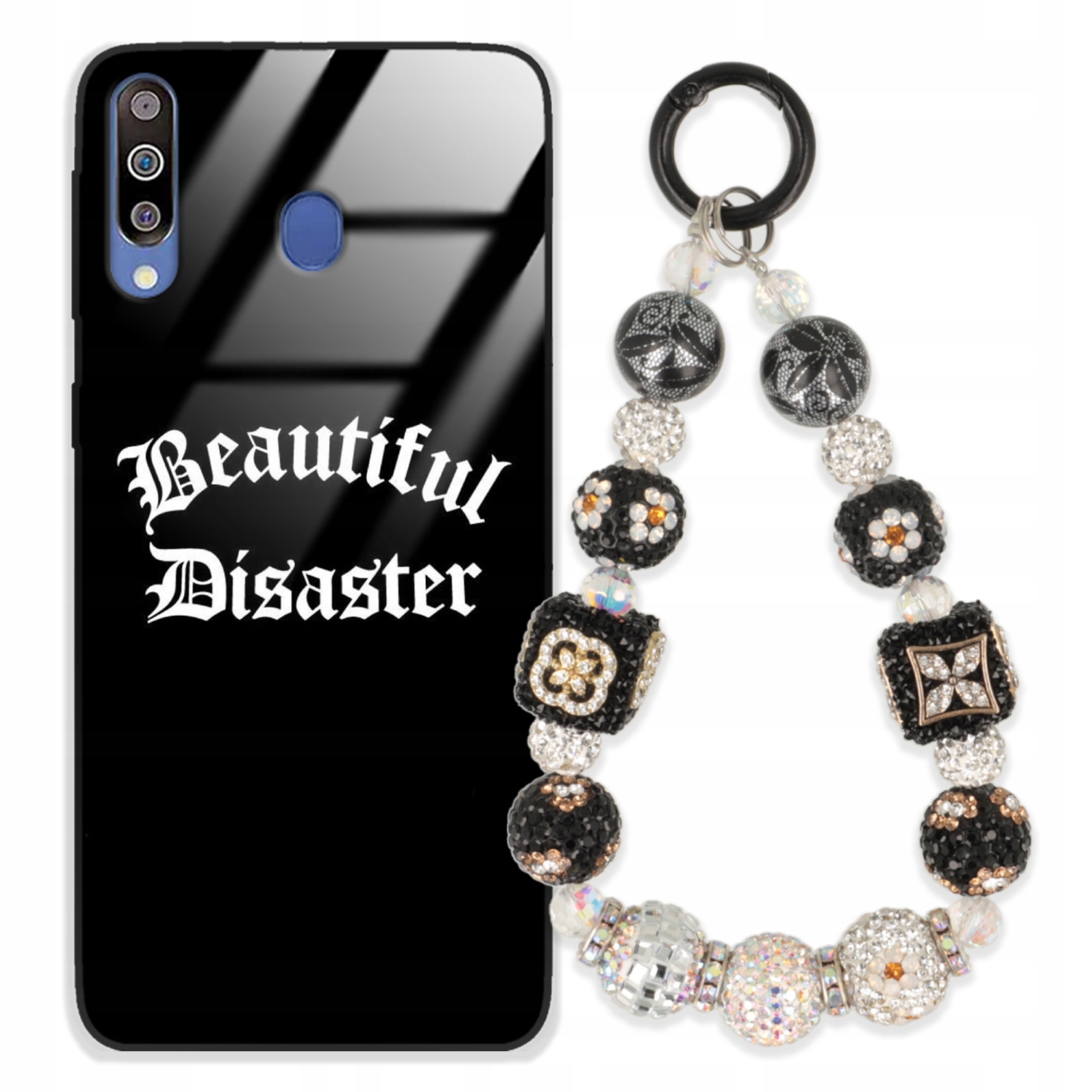 Puzdro Na Samsung M30 Case Glass Kľúčenka Elegantné Prémiové Dizajnové Puzdro