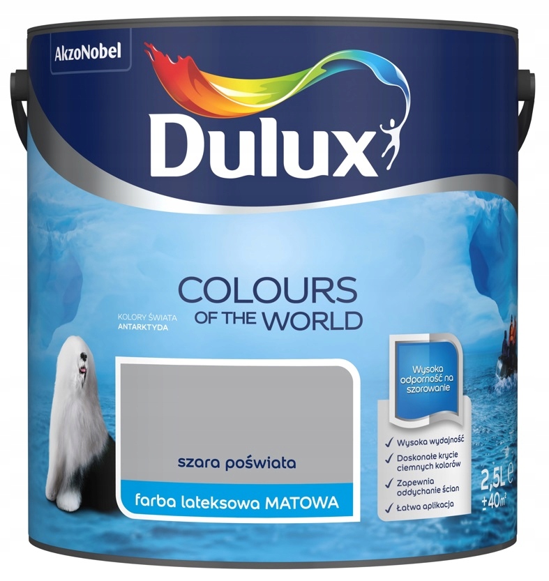 

Dulux Świata- szara poświata, 2.5l