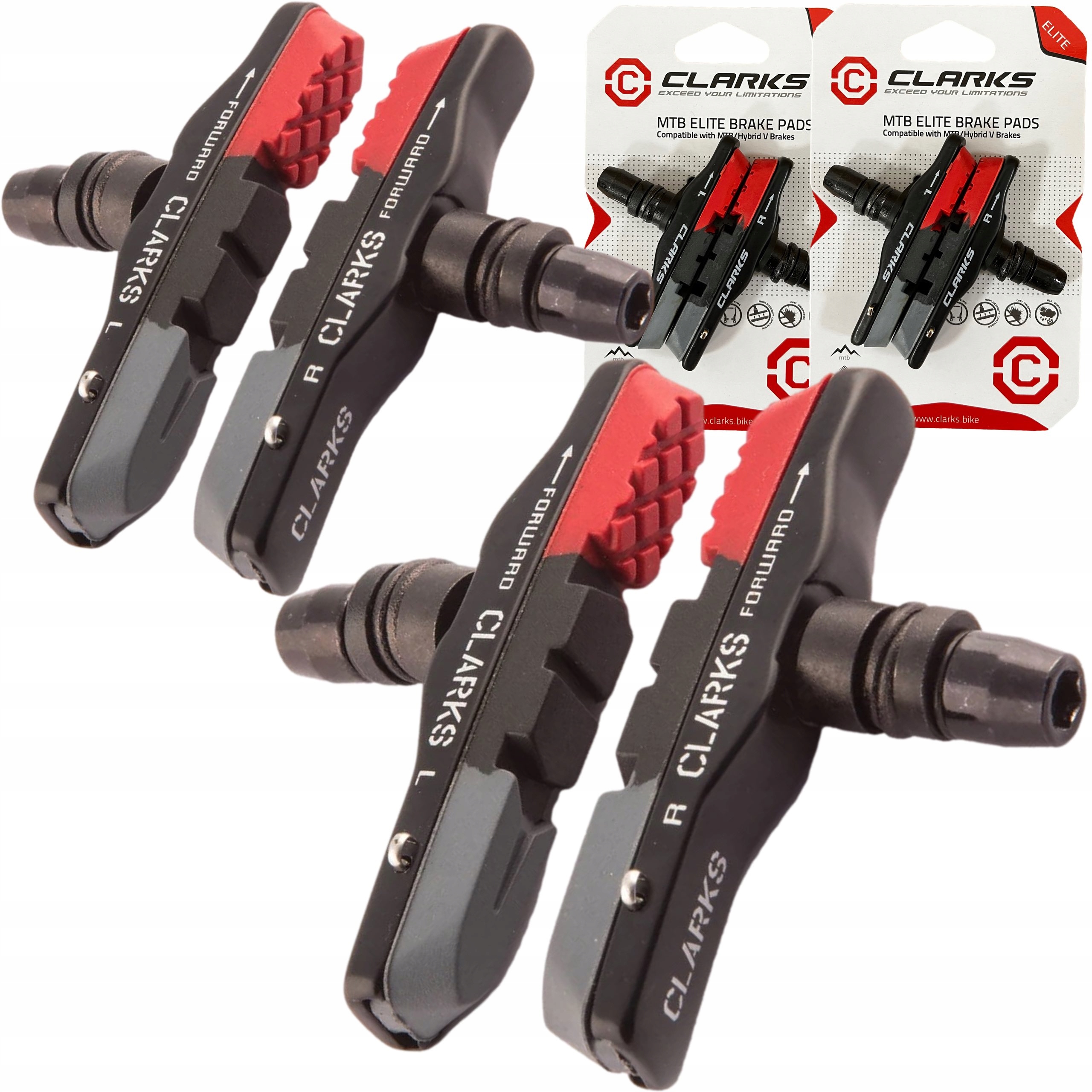 Rowerowe Klocki V-brake do Shimano Tektro Promax Clarks Elite Wymienne