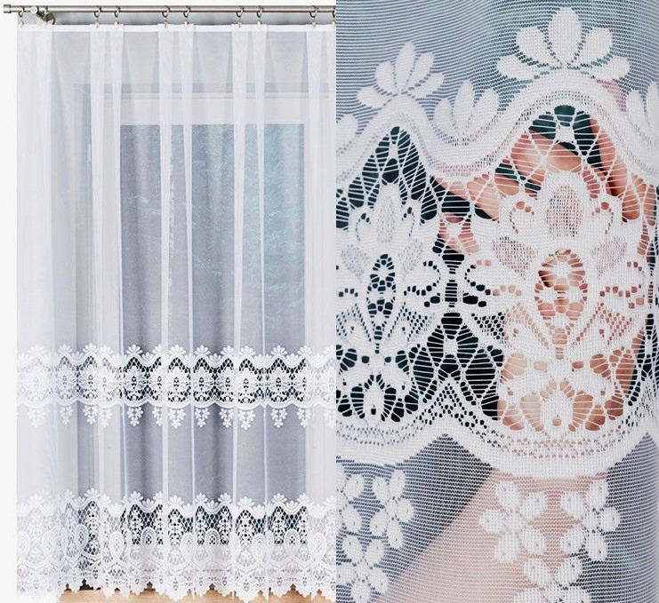 Daria záclona žakárový vzor, 018982, 500 x 160 cm, rovná (hotová) s lemováním