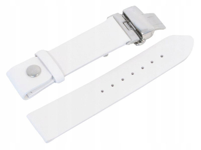 Kožený opasek Zeppelin bílý, 18 mm