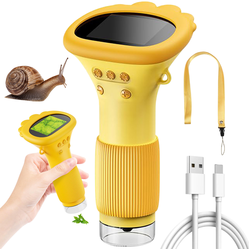 Digitální mikroskop 1000X, kapesní optický pro děti, Hd Led