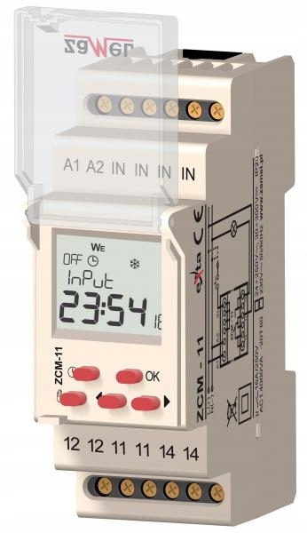 Časový programátor ZCM-11 týždenný 1-kan. Zamel