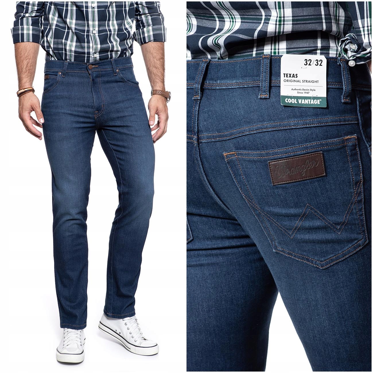 

Wrangler Texas Męskie Spodnie Jeansowe W31 L32