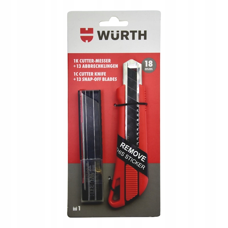 

Wurth Nóż Monterski Tapicerski 18 mm 13 ostrzy