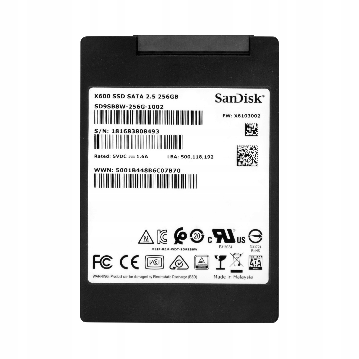 SANDISK X600 SD9SB8W-256G-1002 256GB TLC SATA III • Cena