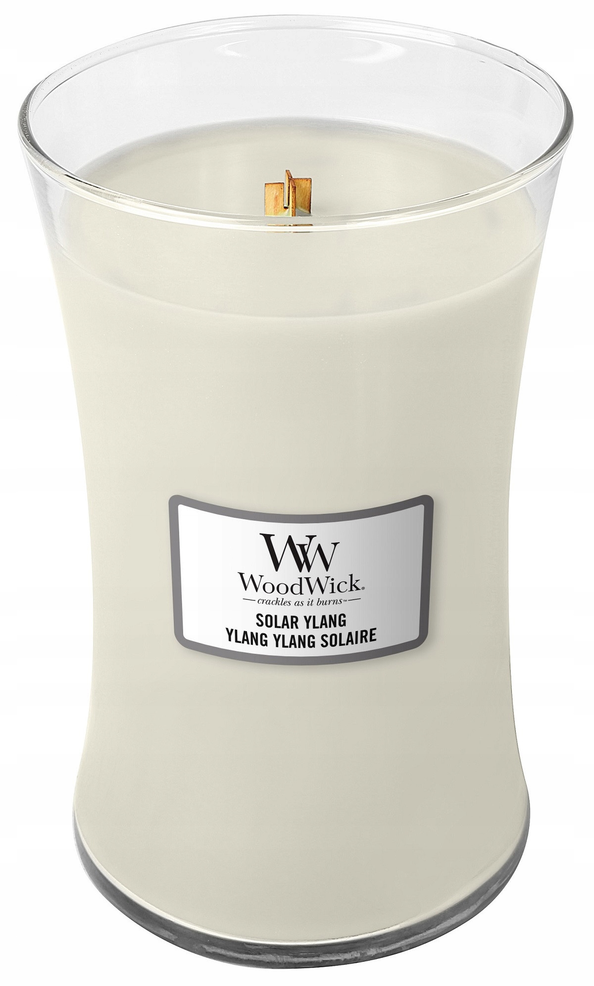 Solar Ylang – Woodwick – velká vonná svíčka s dřevěným knotem