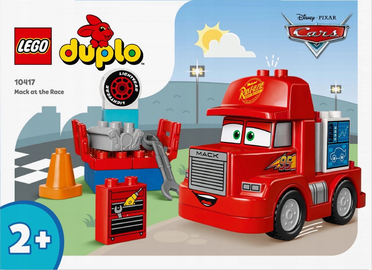 LEGO Klocki DUPLO Disney 10417 Maniek na wyścigu Stan opakowania oryginalne