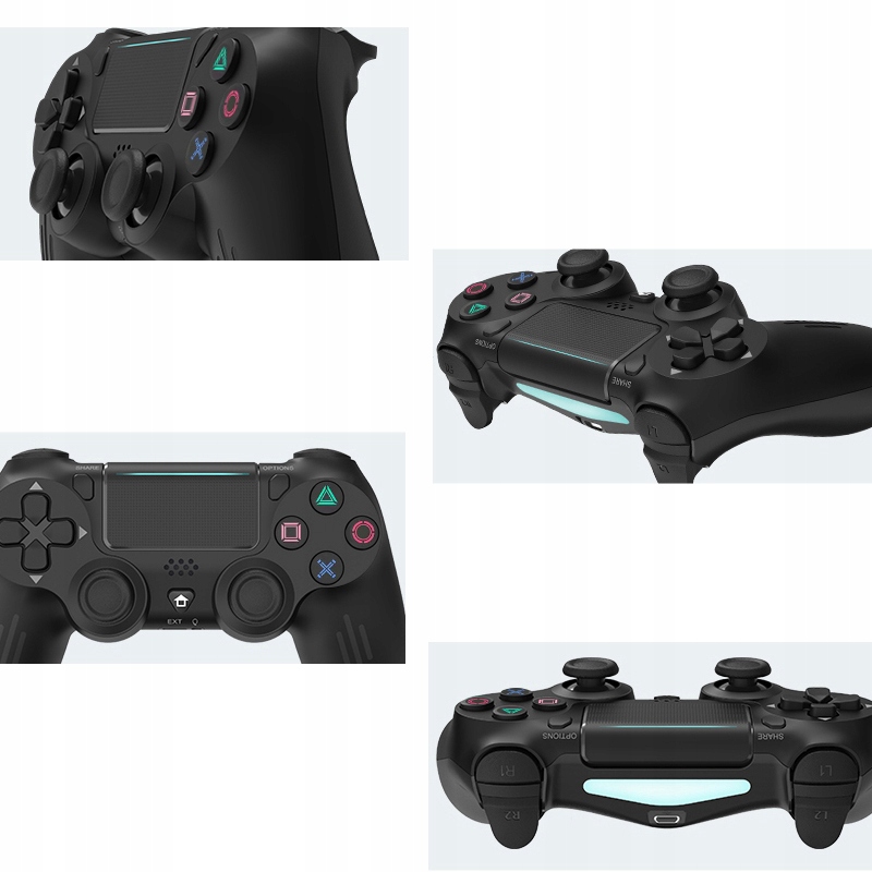 BEZPRZEWODOWY PAD DO PS4 DOUBLESHOCK BLACK CZARNY Złącza microUSB USB mini jack 3.5 (audio)