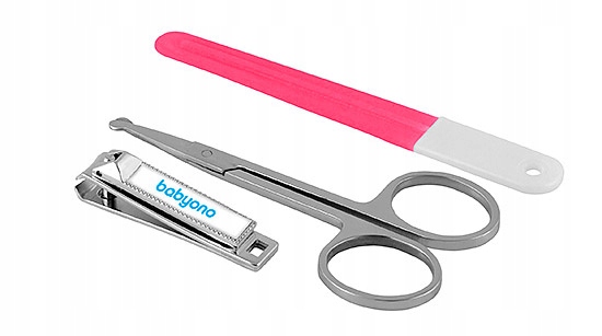 Zestaw Nożyczki Cążki Pilniczek BABYONO 3 szt.