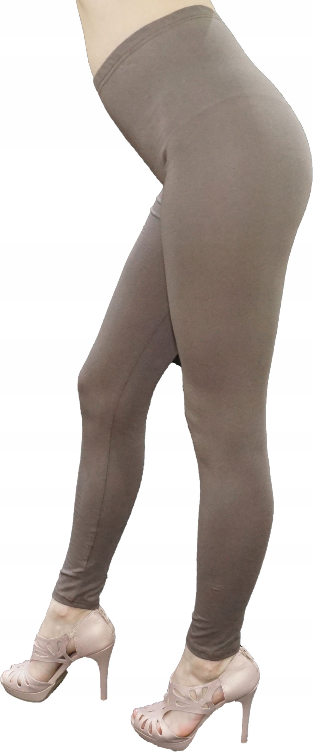 

Legginsy getry damskie bawełna długie M cappuccino