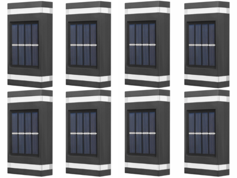 8x Venkovní solární Led lampa Světlo Nástěnné svítidlo na zeď senzor
