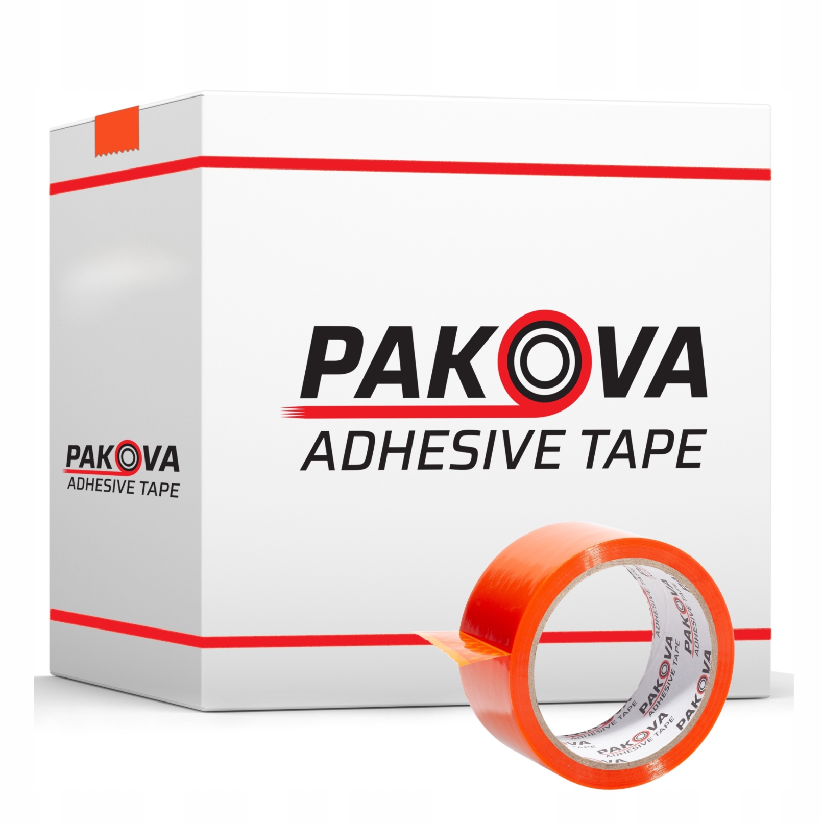 Taśma Pakowa Pomarańczowa 48/100y Klejąca Mocna Pakova 36szt