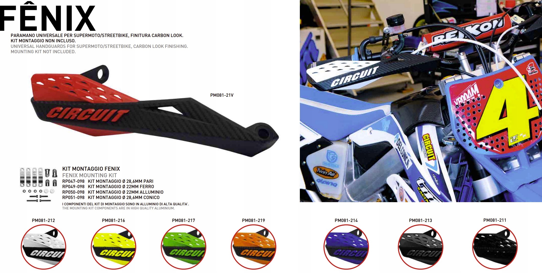 HANDBARY LISTKI CIRCUIT FENIX Ochraniacze Dloni Part manufacturer Circuit