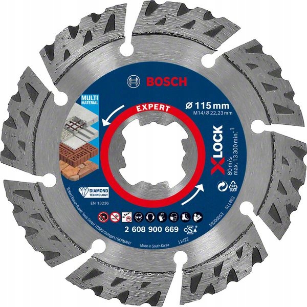 Diamantový Kotouč Bosch Multimaterial X-lock 125X22,23X2,4X12 MM