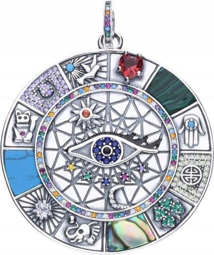 Stříbrný přívěsek 925 oko a ruka fatimy zirkony elegantní vzor dárek