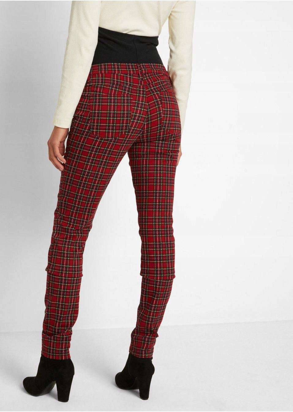 CIĄŻOWE SPODNIE W KRATKĘ Bonprix _SM 50