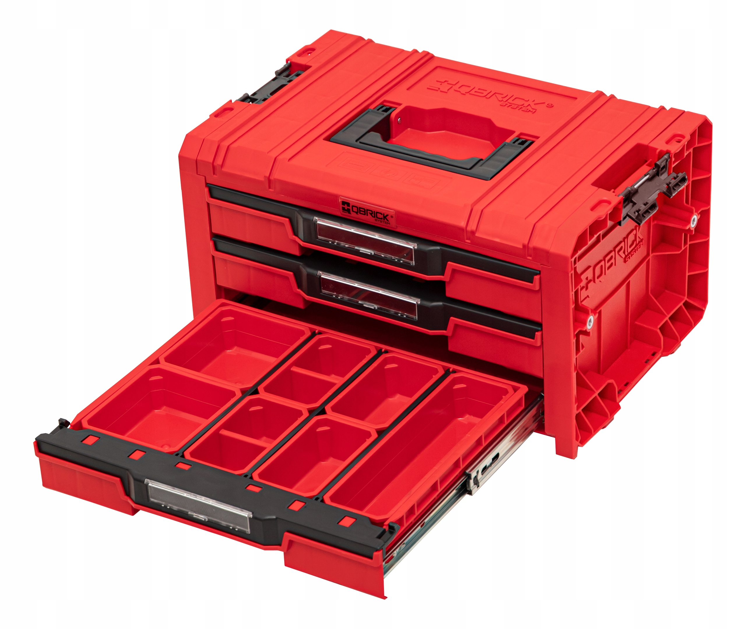 Skrzynka QBRICK SYSTEM PRO Drawer 3 Toolbox Expert RED Ultra HD Wyposażenie w zestawie Tak