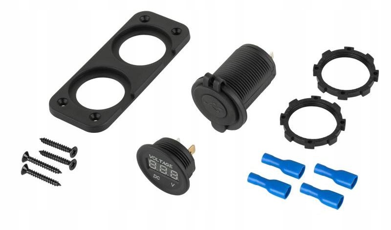 Ładowarka samochodowa gniazdo 2 x USB + voltomierz Producent Peiying