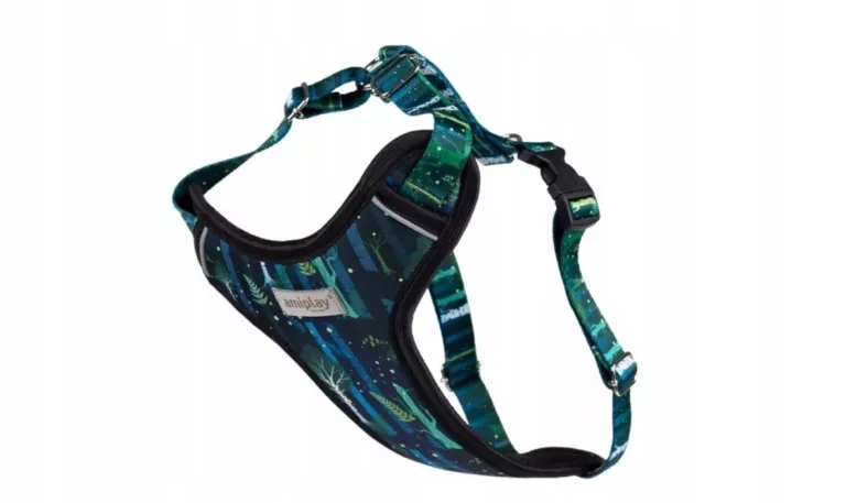 Szelki Dla Dużego Psa Amiplay Benature Regulacja Zielone 60 85 X 2,5 CM