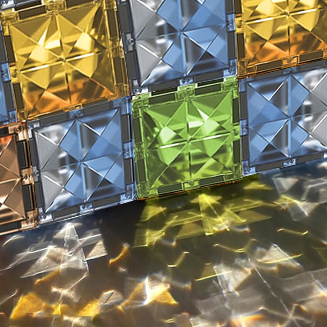 MÁGNESES ÉPÍTŐKOCKÁK GYEREKEKNEK MAGNETIC BLOCKS SZETT 90 DB-OS Darabszám 90