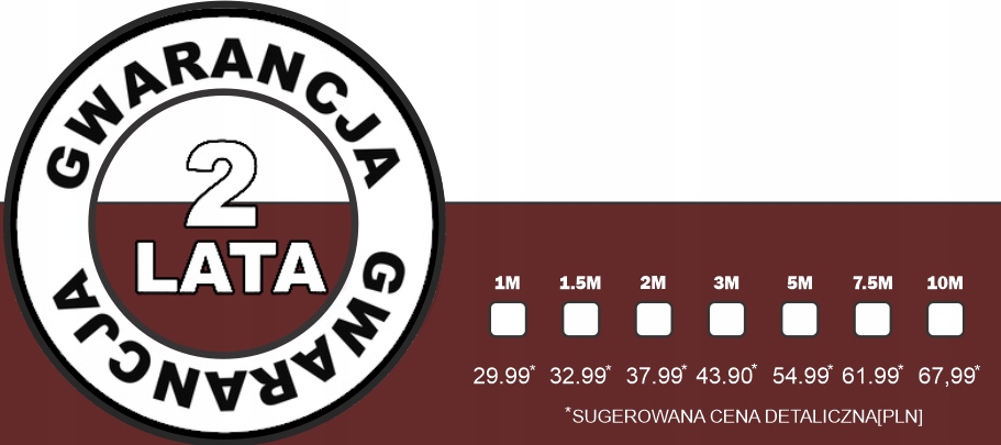 Kabel HDMI 2.0 4K 4:4:4 18Gbps MIEDŹ 1m BOCIAN Standard HDMI 2.0
