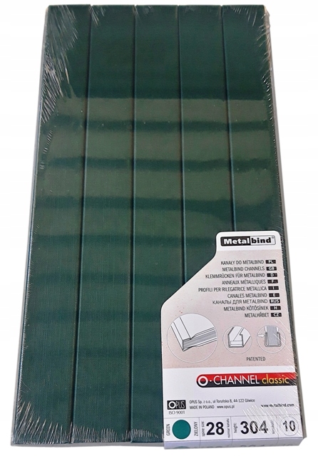 

Kanały do okładek MetalBind O.Channel 32mm zielone