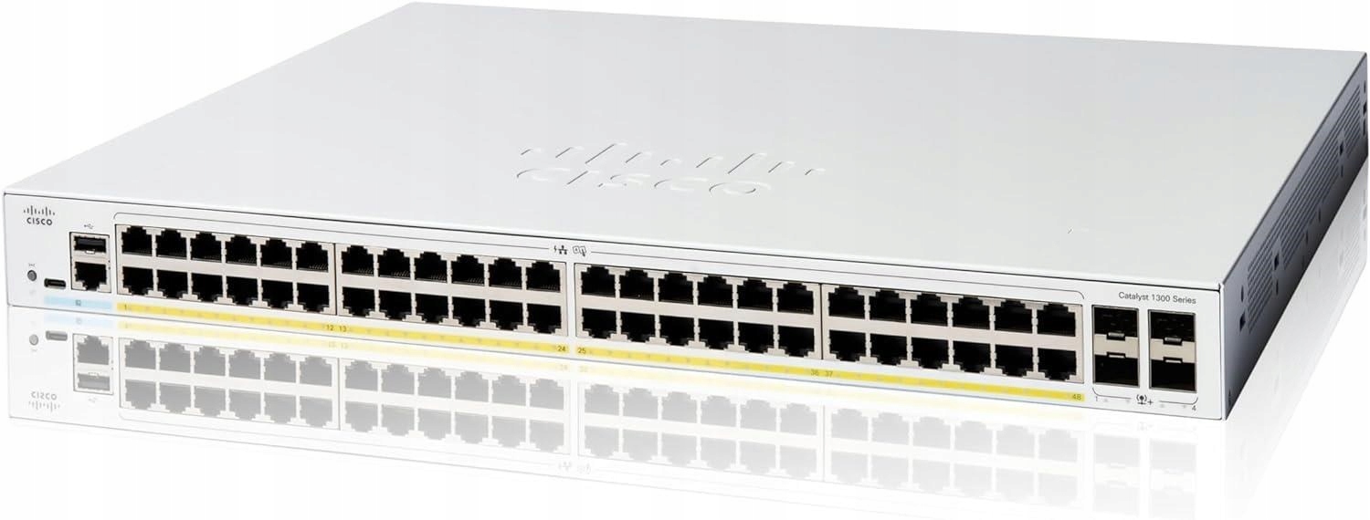 Cisco Catalyst 1300, 48-portový Ge PoE, 4x1G